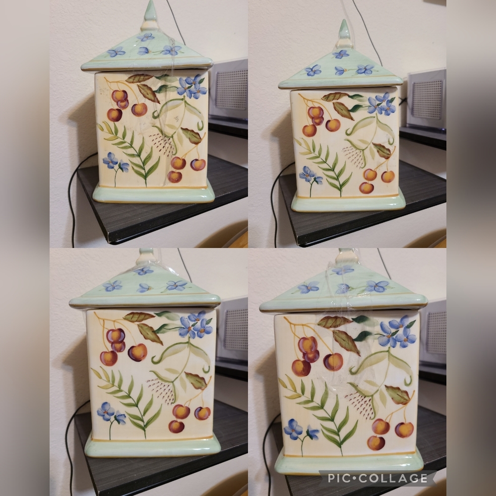 Capriware Ceramic Handpainted Canister